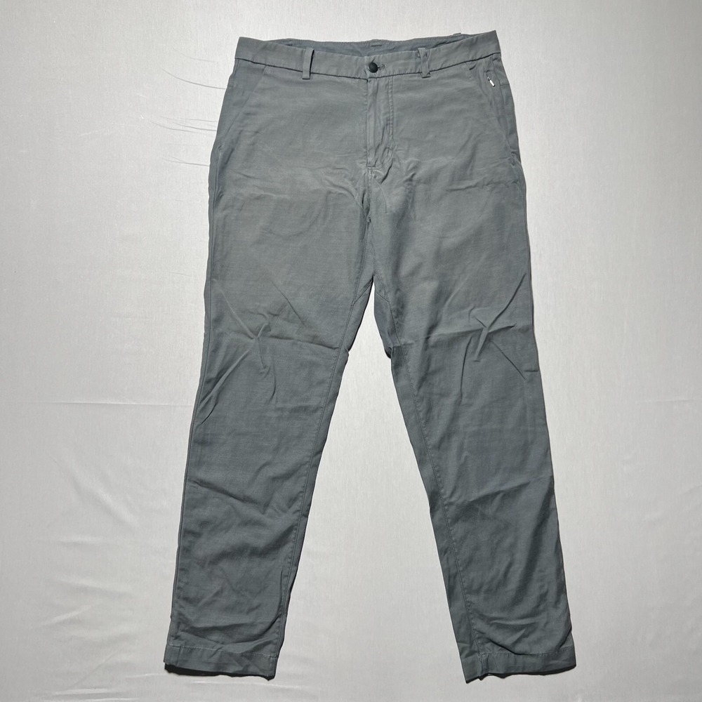 Lululemon‎ Men's Gray Mid Rise Straight Leg Chino Trousers Pants Size 32